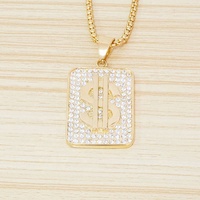 Pendentif de bijoux en cristal plaqué or 18K, en acier inoxydable, personnalisé