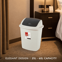Mini poubelle compacte en PEHD avec couvercle à bascule, portable, écologique, 20-60L, pour intérieur/extérieur, avec capteur, pédale de tri et fixation murale