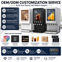 Distributeur de boissons instantanées en poudre à 4 saveurs, machine à café, lait, thé en poudre pour hôtel, cantine, couleur personnalisée
