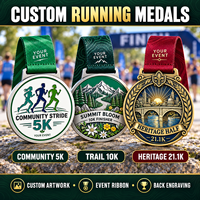 Médailles personnalisées pour marathon et course à pied, pour les courses communautaires de 5 km, les courses de trail de 10 km et les demi-marathons de 21,1 km. Fabricant de médailles OEM ODM.