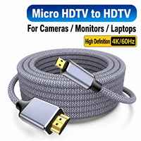 Câble Micro HD vers HD compatible 4K 60Hz bidirectionnel pour caméra, téléviseur et ordinateur portable – Câble haute définition