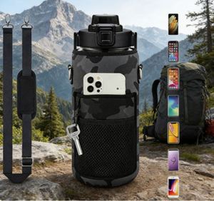 Botella de Agua Deportiva de Gran Capacidad para Verano, para Gimnasio o Aire Libre, Libre de BPA, de Plástico, con Marcador de Tiempo, para Viajes y Motivación Fitness, Venta al Por Mayor - Product Image 4