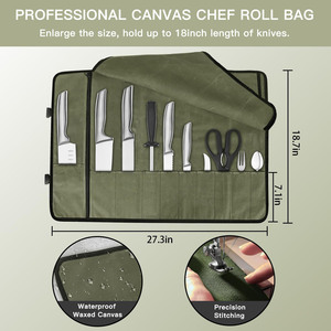 Étui de rangement pour couteaux rembourré en polyester avec fermeture éclair, étiquette personnalisée, fabriqué en usine, échantillon gratuit - Product Image 3