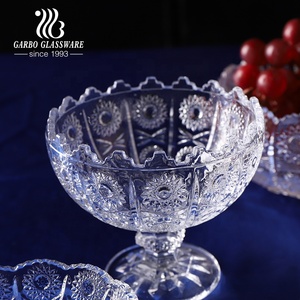 <span class=keywords><strong>Azucarero</strong></span> <span class=keywords><strong>de</strong></span> <span class=keywords><strong>Vidrio</strong></span> <span class=keywords><strong>de</strong></span> Alta Calidad con Diseño <span class=keywords><strong>de</strong></span> Girasol, con Base y Plato para Exhibir Dulces, Frutas y Alimentos en Fiestas - Product Image 5