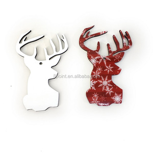 Ornamenti natalizi appesi sublimazione legno a forma di cervo stampabile con foto - Product Image 4