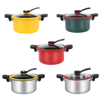 Casserole à pression en alliage d'aluminium rouge de grande taille pour cuisiner