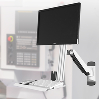 Meisonic GM188KB profil en alliage d'aluminium mural à 90 degrés robuste nouveau support de moniteur industriel pour écrans 17-27"