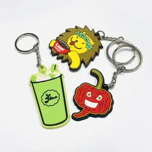 2024 Fashionable Musical Instrument Key Rings Guitar Shaped Soft PVC Plastic Rubber Keychain