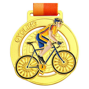Medallas Deportivas Personalizadas de Metal 3D con Diseño Personalizado de Fábrica, Medallas de Triatlón y Ciclismo con Cinta - Product Image 3