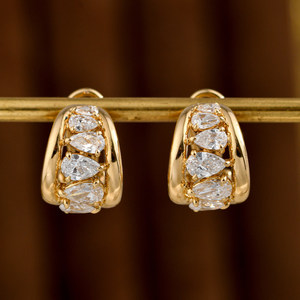 Pendientes Colgantes <span class=keywords><strong>de</strong></span> Oro Sólido <span class=keywords><strong>de</strong></span> 18K con Diamantes <span class=keywords><strong>de</strong></span> Laboratorio CVD y HPHT con Corte Pera, <span class=keywords><strong>de</strong></span> Lujo y Exclusivos, para Mujer, con Certificación IGI, OEM ODM - Product Image 1