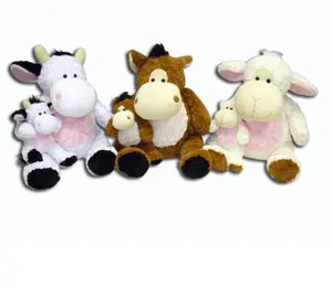 Peluche jouet certifié CE, animaux en stock, vache douce, vente en gros