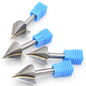 Gỗ <span class=keywords><strong>Router</strong></span> bit 6 mét Shank V hình dạng 3D khắc bit 90 độ Carbide End Mill đường kính gỗ phay Cutter - Product Image 4