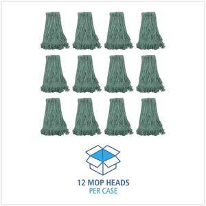 Cabezal de Mopa Verde Mediano Boardwalk BWK502GNNB, Fibra Premium de Algodón y Rayón, 12 por Caja - Product Image 3