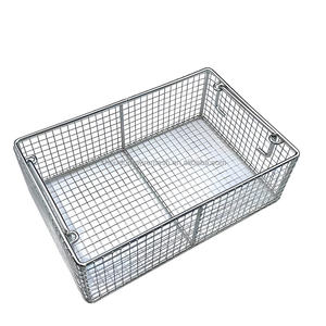 Cestello 304 in rete intrecciata in acciaio inossidabile personalizzato per la pulizia dell'officina industriale cesto in rete metallica - Product Image 1