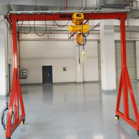 Grue à portique mobile portable de 1 à 3 tonnes avec palan électrique pour atelier et entretien