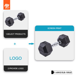 LIVEUP 맞춤형 체육관 블랙 육각 덤벨 주철 역도 체육관 세트 고무 덤벨 육각 덤벨 - Product Image 2