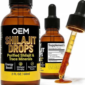 Gotas Líquidas de Shilajit 12 en 1 con Musgo Marino y Ashwagandha, Más de 85 Minerales Traza, Beneficios Antioxidantes y Aclarantes para la Piel para Adultos - Product Image 1