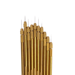 Outils d'extension de cheveux Princess Home, 4 aiguilles à tricoter, 1 support en cuivre, crochets de ventilation pour perruques - Product Image 1