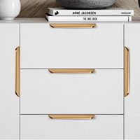 Poignées de meuble réglables et durables BOKE en or satiné pour tiroirs de cuisine, chambre et villa, 3,15 pouces
