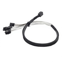 Câble de serveur SFF 8643 avec connecteurs de terminaison SATA à 7 broches, prend en charge le transfert de données à haute vitesse et les périphériques de stockage
