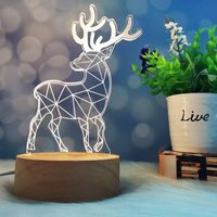 Lampes LED à illusion 3D, lampes de table de bureau créatives en acrylique miniatures, lumières de nuit décoratives