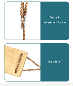Indoor Natuurlijk Houten Speelgoed Schommels Sets Speeltuin Comfortabele Kid Tuin Nostalgische Verstelbare Verbindingsband Opknoping Schommel Stoel