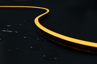 BERIXDEEP Corde néon noire 1220, vue latérale, 24V, étanche, adressable, bande néon LED flexible et pliable pour la décoration intérieure