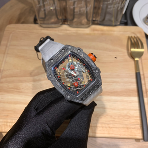 นาฬิกาข้อมือผู้ชาย Luxury Ultralight 27-04 Tonneau Tourbillon ดีไซน์โปร่งแสง พร้อมกลไกแบบตาข่าย - Product Image 5