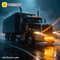 Nouvelle lampe stroboscopique de sécurité pour véhicule, 12V, 18W, étanche, synchronisation, matériau PC, 6 LED, clignotante ambre
