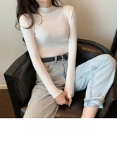 Suéter Casual de Invierno para Mujer, Cuello Redondo, Manga Larga, 100% Acrílico, Antipilling, Transpirable