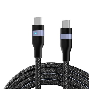 Di alta qualità PD 240W 60W USB C USB C LED veloce cavo intrecciato in Nylon 48V 5A caricatore USB-C per <span class=keywords><strong>Samsung</strong></span> iPhone <span class=keywords><strong>computer</strong></span> portatile IOS - Product Image 1