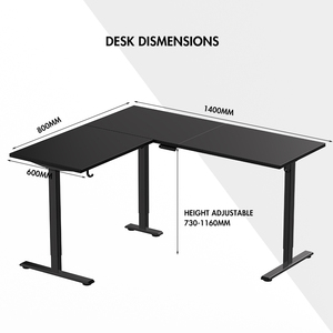 NBHY Factory Price Modern Metal L-Shaped Standing <b>Desk</b> <b>Adjustable</b> <b>Height</b> Ergonomic Electric Single Motor Stand Up <b>Desk</b> - Product Image 4
