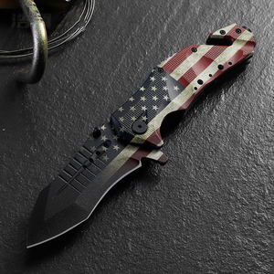 سكين جيب تكتيكي للنجاة قتالية قابل للطي بيد مسك مصنوعة من الألومنيوم والفولاذ المقاوم للصدأ 3cr13 بطلاء أسود ذو جودة عالية - Product Image 4