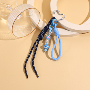 <span class=keywords><strong>Portachiavi</strong></span> Artigianale in Plastica con Decorazione <span class=keywords><strong>a</strong></span> Corda Annodata Colorata, Ciondolo per Auto Personalizzato alla Moda - Product Image 5