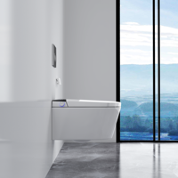 Toilette intelligente en gros d'usine WaterMark articles sanitaires bidet électrique toilette intelligente sans réservoir toilette suspendue au mur