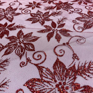 <span class=keywords><strong>Tulle</strong></span> glitterato con motivo floreale <span class=keywords><strong>rosa</strong></span> per abito da sposa - Product Image 3