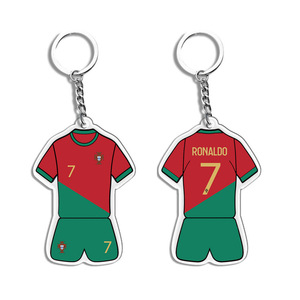 Porte-clés en acrylique style maillot <span class=keywords><strong>de</strong></span> football 2026 avec logo d'équipe et numéro <span class=keywords><strong>de</strong></span> joueur, mignon, pour souvenir <span class=keywords><strong>de</strong></span> fan (<span class=keywords><strong>Ronaldo</strong></span>, Neymar) - Product Image 2