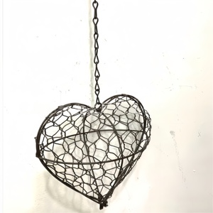 ハート型の鳥の巣作り素材 屋外庭園アート 吊り下げ式ガーデンデコレーション 鳥用 野鳥用品 裏庭の装飾 - Product Image 5