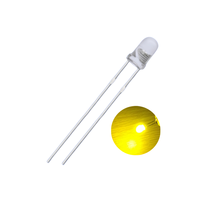 Ampoule LED jaune 3mm 1000-1200mcd Diodes 585-595nm broche courte lentille claire ronde 30deg 3MM ampoule LED