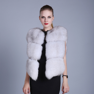 Wholesale Ladies Fashion Sexy <strong>Girl</strong> <strong>Fur</strong> <strong>Gilet</strong> Women The Short Real Fox <strong>Fur</strong> Vest - Product Image 3