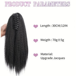 Nueva peluca de cola de caballo estilo transfronterizo, cabello largo y liso, cola de caballo alta, diseño elegante para venta al por mayor, marca Henan Py205 - Product Image 5