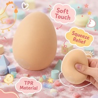 Balle anti-stress en forme d'œuf, souple en TPR, jouet de décompression mignon, cadeau promotionnel, vente en gros, unisexe, à partir de 14 ans