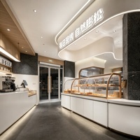 Hochwertige Multifunktionale Aluminium-Bäckereivitrine mit LED-Beleuchtung, Umweltfreundliche Luxuriöse Elegante Ausstellungsvitrine für Gewerbe