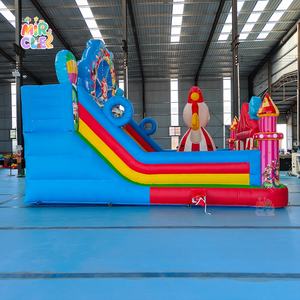 Parcours d'obstacles gonflable extérieur commercial avec grand toboggan | Maison de rebond multi-âges pour les fêtes d'enfants de 3 à 12 verges - Product Image 2