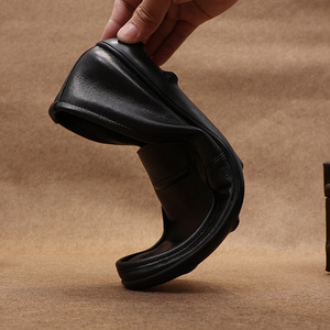 Mocassins en cuir véritable à bout rond, chaussures habillées pour hommes, chaussures de bureau, toutes saisons, douces, confortables, plates - Product Image 2