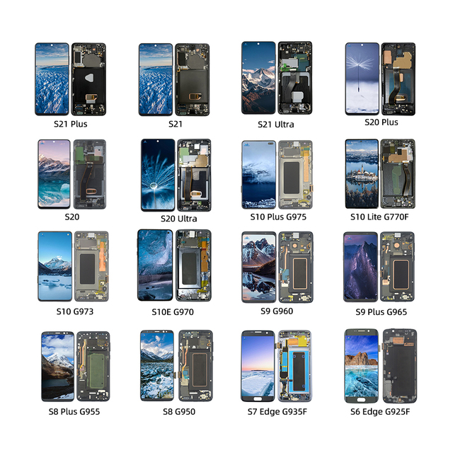 Replacement Lcd for samsung galaxy S8 s 9 S10 Plus S21 ultra 5g G991 Original Display Screen with Frame Small Dot for Sumsung