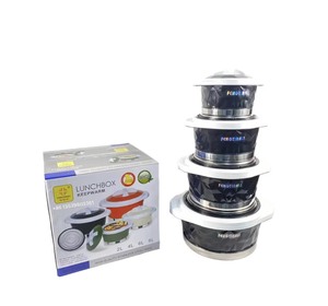 Olla de Diseño Único con Forma de <span class=keywords><strong>Prisma</strong></span>, 2L 4L 6L 8L, Revestimiento de Acero Inoxidable, Tapa con Cierre, Contenedor Grande para Almacenamiento de Alimentos, Juego para Banquetes - Product Image 1