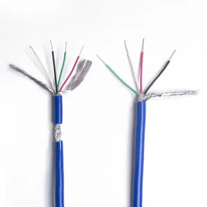 4 Core Copper Wire Cable 20 22 24 AWG/0.2mm 0.3mm 0.5mm 2 3 5 6 8 Core Cable PVC Soft Sheathed Control Cable