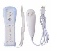 SUNDI télécommande sans fil 2 en 1 contrôleur de jeu pour Nintedo Wii Motion Plus Console de jeu manette capteur de manette Silicone