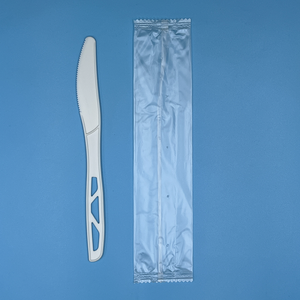 Ramadan 100 pièces argenterie petites fourchettes assiettes Machine bonnes affaires conception en acier imprimé Vietnam compagnie aérienne luxe couverts jetables - Product Image 1